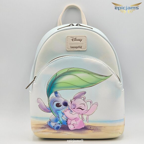 Loungefly Disney Stitch & Angel Beach Date Mini Backpack
